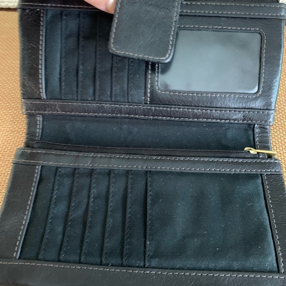 Fossil Black bifold leather wallet top zip wallet - Picture 7 of 7